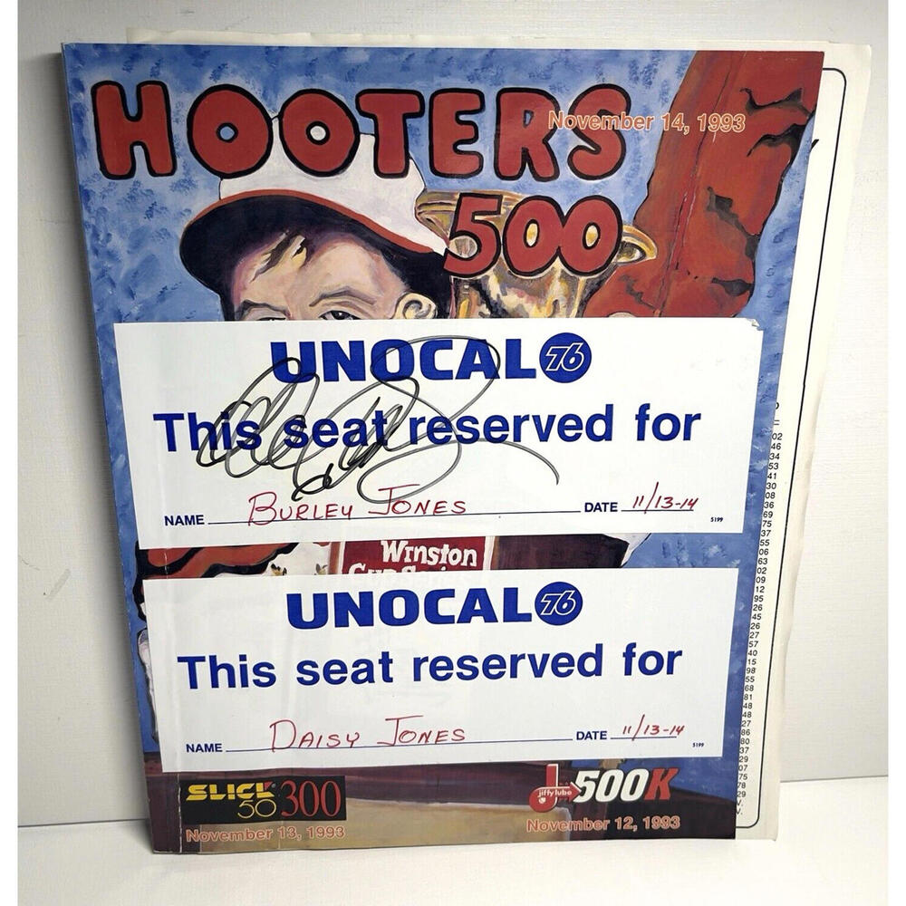 1993 Dale Earnhardt Sr signed Hooters 500 Race Program 6th Championship Clinched